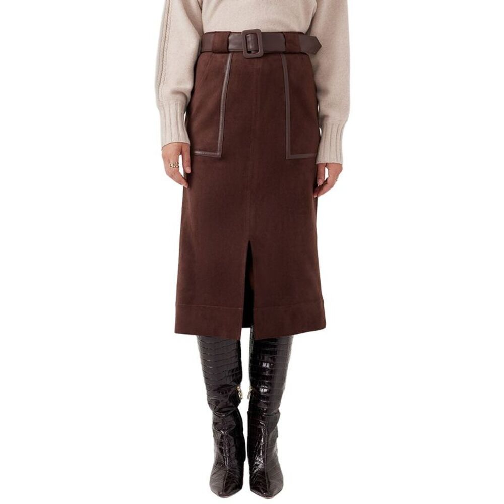 J.Mclaughlin Womens Finnian Skirt, Brown